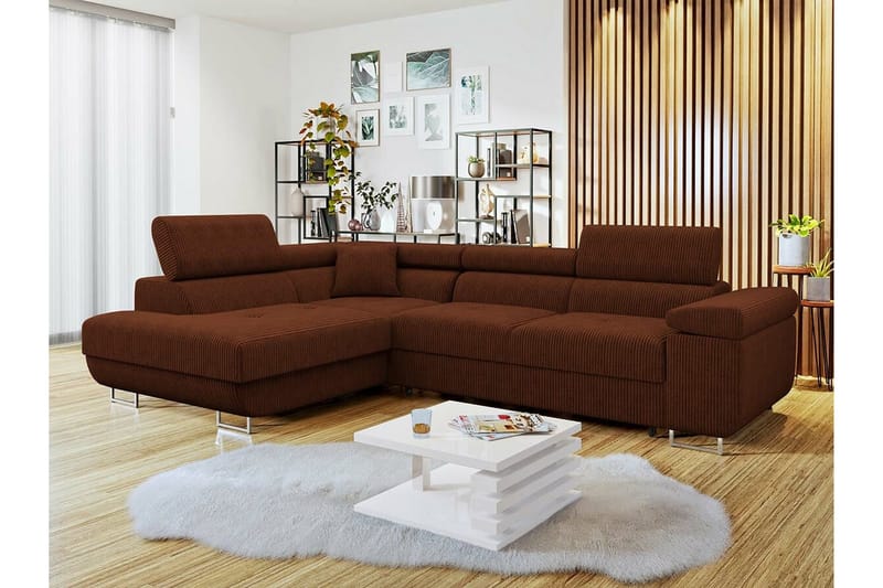 Kintore 4-seters Hjørnesovesofa - Brun - Møbler - Sofaer - Sovesofaer
