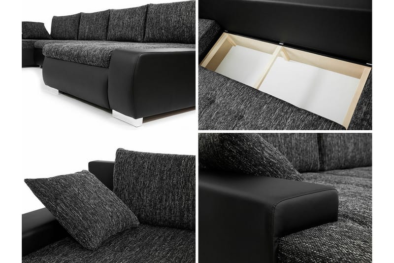 Kintore 4-seters Hjørnesovesofa - Grå - Møbler - Sofaer - Sovesofaer