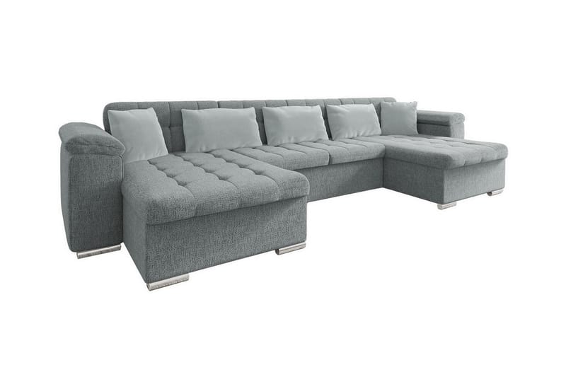 Kintore 4-seters Hjørnesovesofa - Lysegrå - Møbler - Sofaer - Sovesofaer