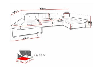 Kintore 4-seters Hjørnesovesofa - Lysegrå - Møbler - Sofaer - Sovesofaer