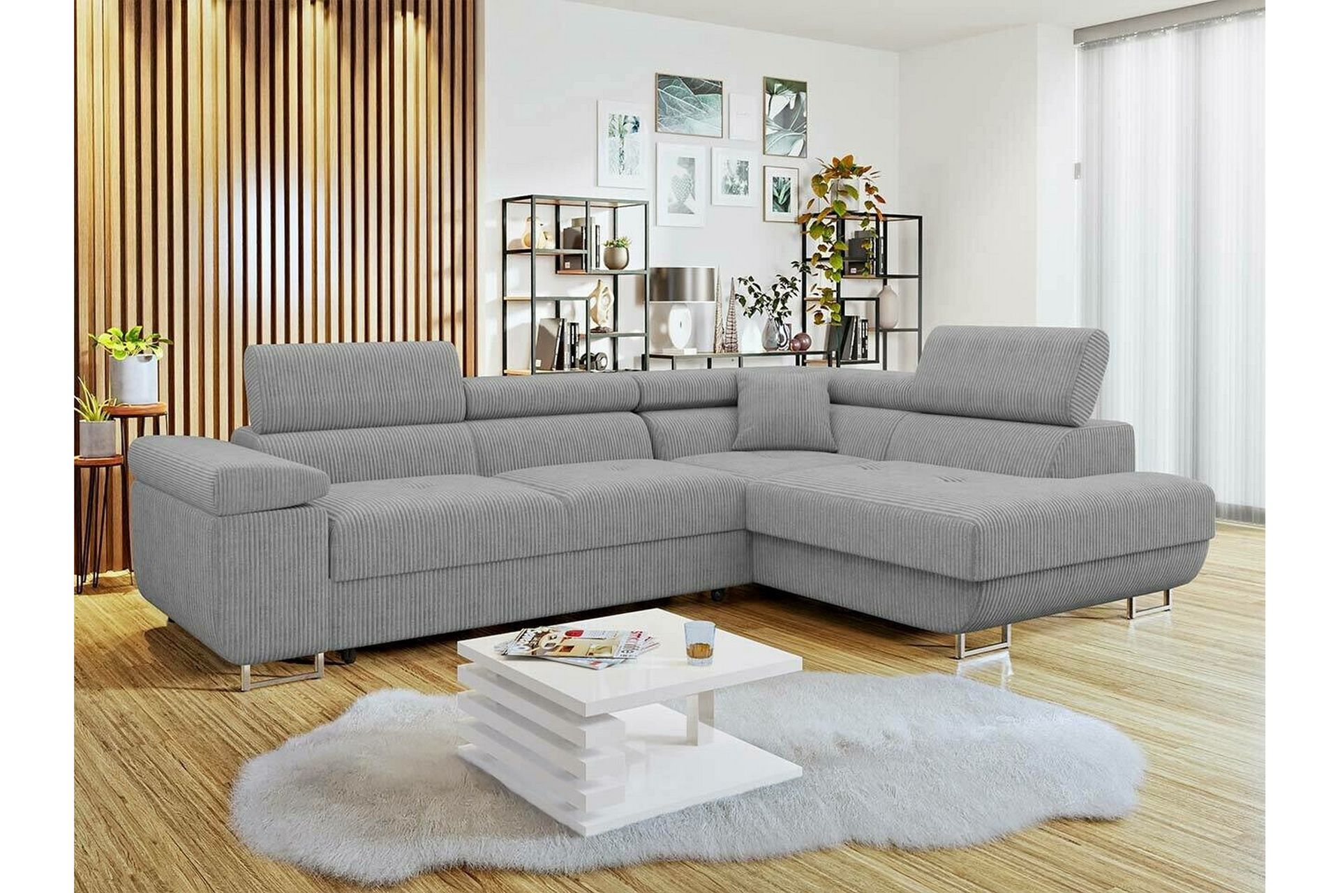 Kintore 4-seters Hjørnesovesofa - Lysegrå - Møbler - Sofaer - Sovesofaer