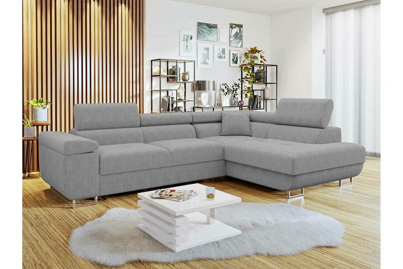 Kintore 4-seters Hjørnesovesofa - Lysegrå - Møbler - Sofaer - Sovesofaer