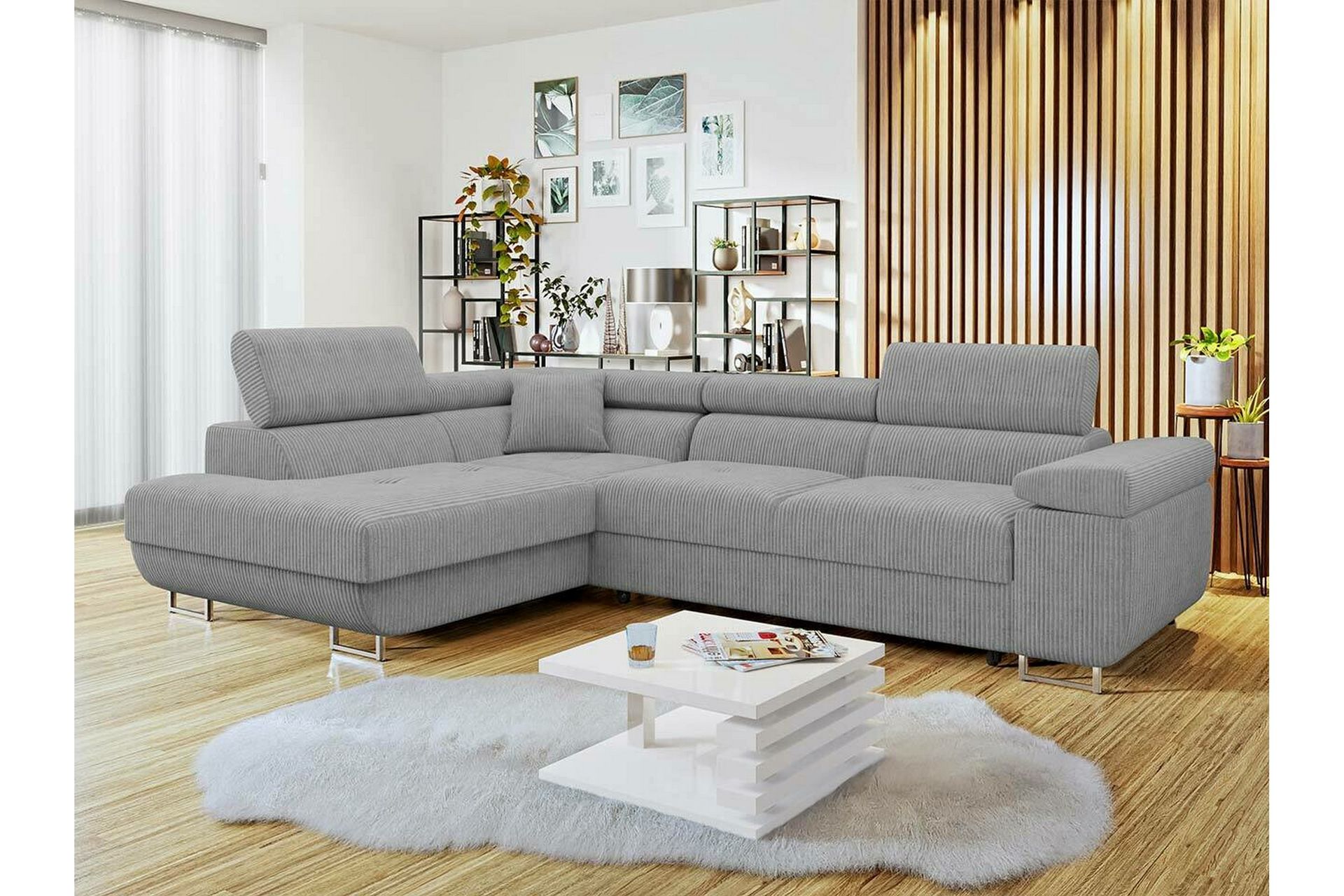 Kintore 4-seters Hjørnesovesofa - Lysegrå - Møbler - Sofaer - Sovesofaer