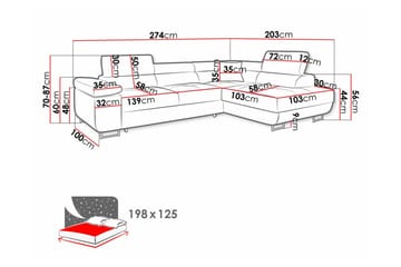 Kintore 4-seters Hjørnesovesofa - Lysegrønn/Grønn/Mynte - Møbler - Sofaer - Sovesofaer