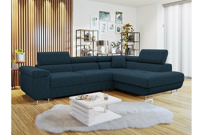 Kintore 4-seters Hjørnesovesofa - Mørkeblå - Møbler - Sofaer - Sovesofaer
