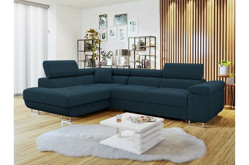 Kintore 4-seters Hjørnesovesofa - Mørkeblå - Møbler - Sofaer - Sovesofaer