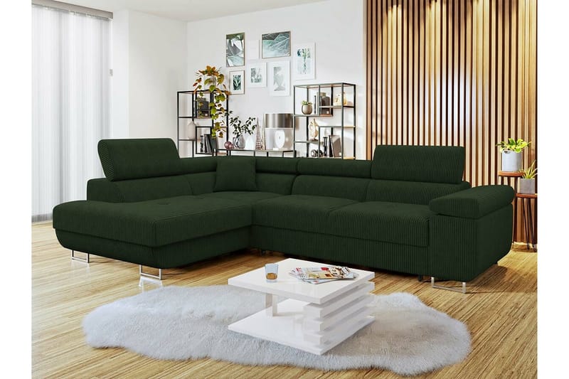 Kintore 4-seters Hjørnesovesofa - Mørkegrønn - Møbler - Sofaer - Sovesofaer