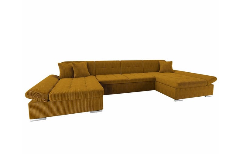 Kintore 4-seters Hjørnesovesofa - Mørkegul - Møbler - Sofaer - Sovesofaer