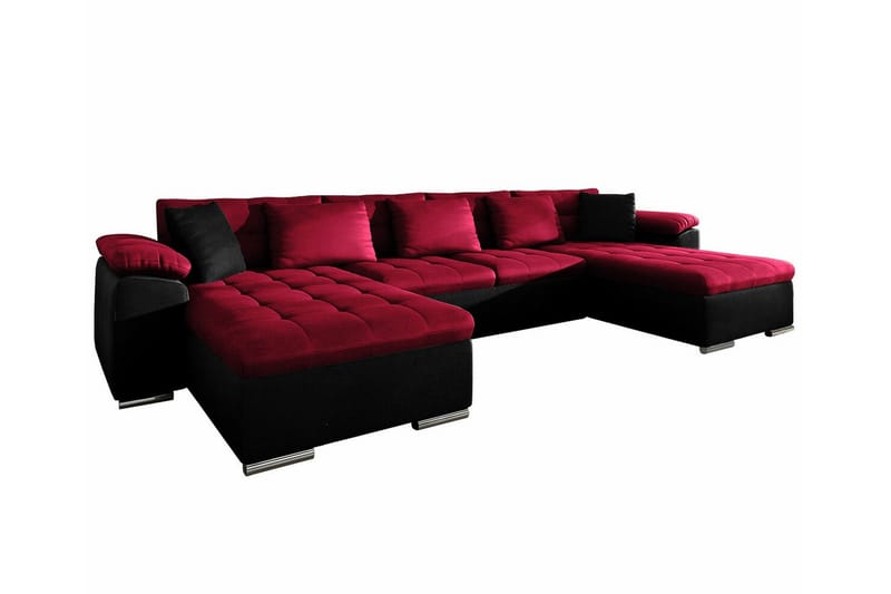Kintore 4-seters Hjørnesovesofa - Mørkerød - Møbler - Sofaer - Sovesofaer