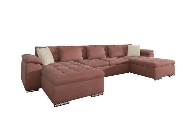 Kintore 4-seters Hjørnesovesofa - Mørkerosa - Møbler - Sofaer - Sovesofaer