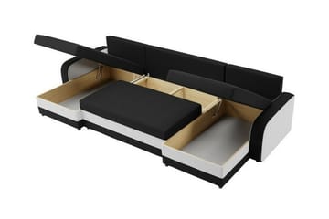 Kintore 4-seters Hjørnesovesofa - Svart/Grå - Møbler - Sofaer - Sovesofaer