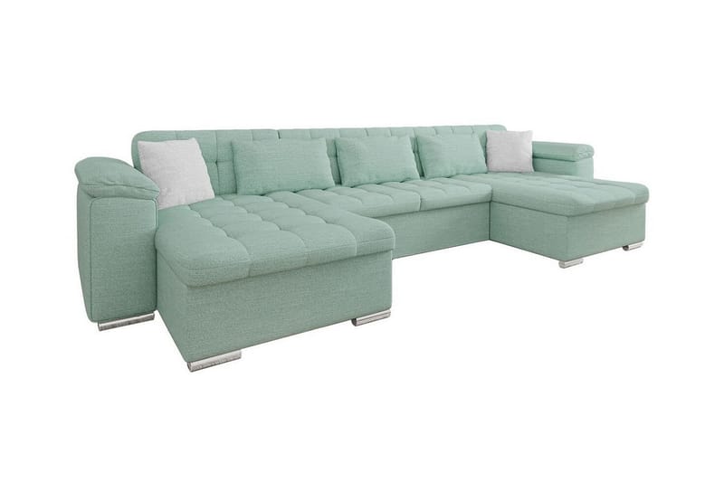 Kintore 4-seters Hjørnesovesofa - Turkis - Møbler - Sofaer - Sovesofaer