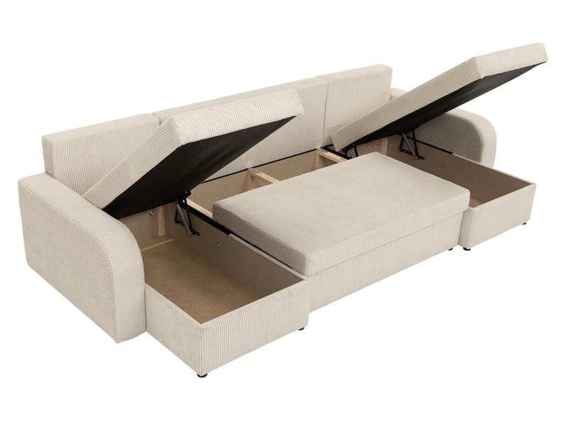 Kintore 4-sits Hörnbäddsoffa Black/Grey - Møbler - Sofaer - Sovesofaer