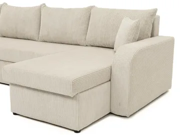 Kintore 4-sits Hörnbäddsoffa Black/Light grey - Møbler - Sofaer - Sovesofaer