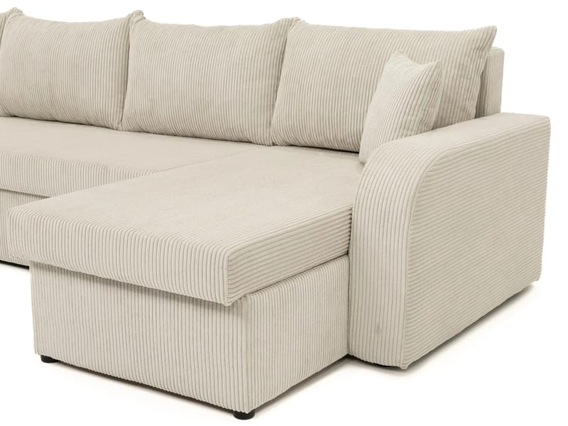 Kintore 4-sits Hörnbäddsoffa Black/Light grey - Møbler - Sofaer - Sovesofaer