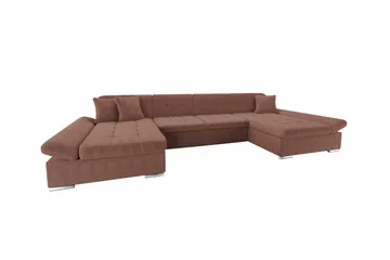 Kintore 4-sits Hörnbäddsoffa Brown - Møbler - Sofaer - Sovesofaer