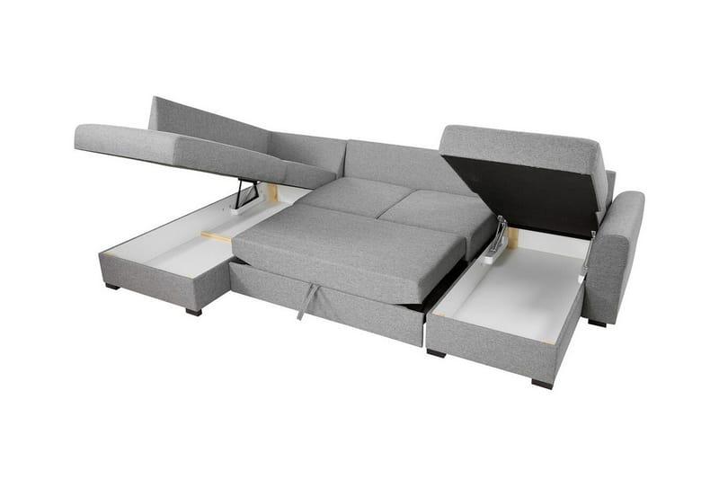 Kintore 4-sits Hörnbäddsoffa NO_BRAND White - Møbler - Sofaer - Sovesofaer
