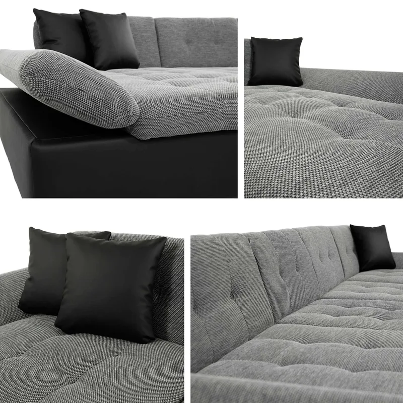 Kintore 5-sits Hörnbäddsoffa Dark grey - Møbler - Sofaer - Sovesofaer