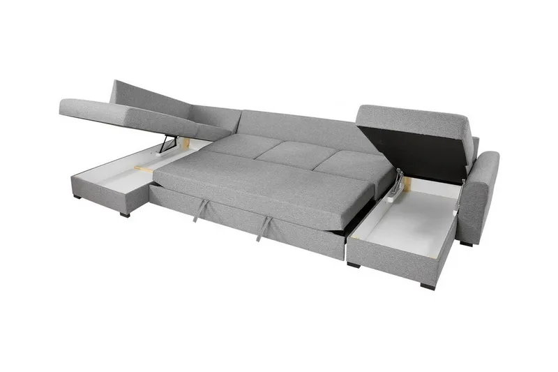 Kintore 6-sits Hörnbäddsoffa NO_BRAND White - Møbler - Sofaer - Sovesofaer