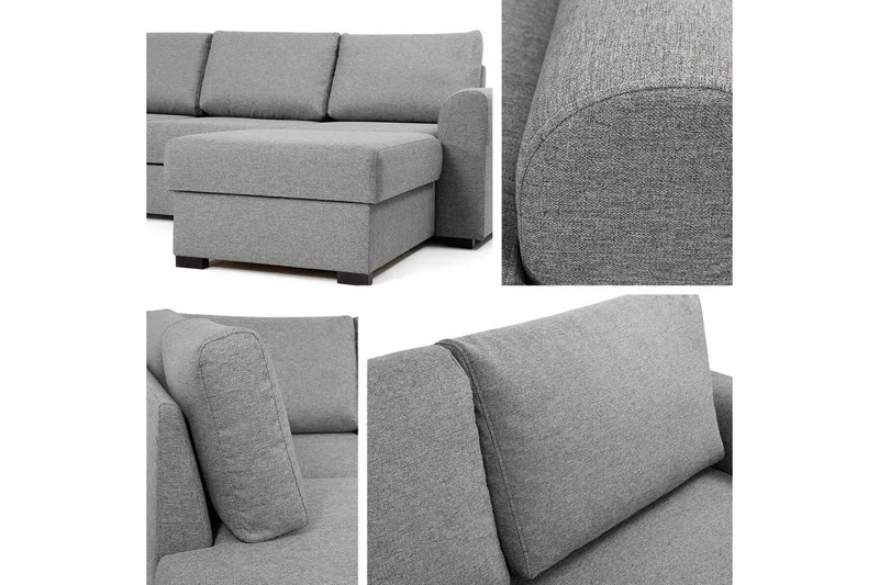 Kintore 6-sits Hörnbäddsoffa NO_BRAND White - Møbler - Sofaer - Sovesofaer