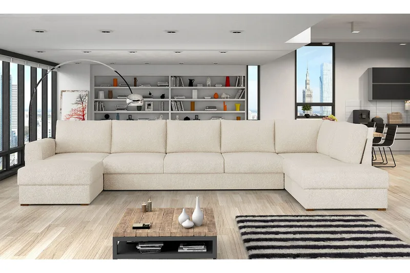 Kintore 6-sits Hörnbäddsoffa White - Møbler - Sofaer - Sovesofaer