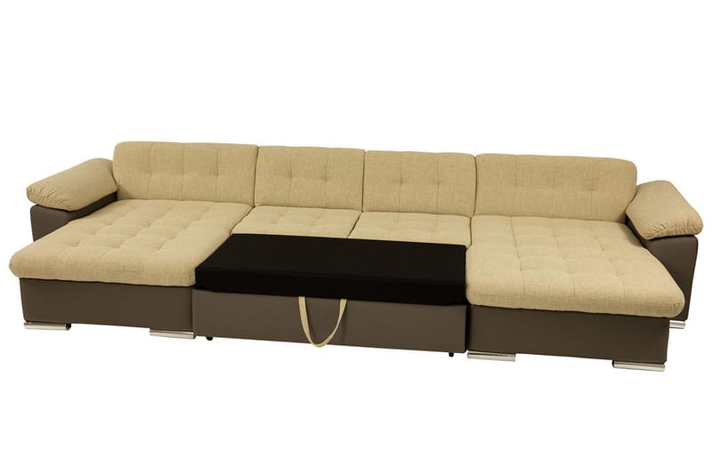 Kinzer Sovesofa Dobbeldivan 4-seters 315x130 cm U-formet - Svart - Sovesofaer - U sovesofa - Sovesofa divan