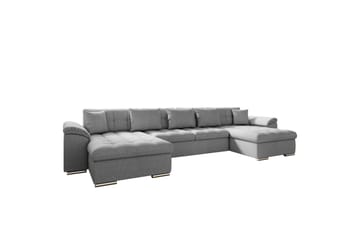 Kinzer Sovesofa med Dobbel Sjeselong 4-seter - Grå - Møbler - Sofaer - Sovesofaer