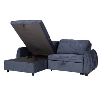 Klevor Vendbar L-formet Hjørnesovesofa 132x198 cm med Oppbevaring i Stoff - Blå - Møbler - Sofaer - Sovesofaer