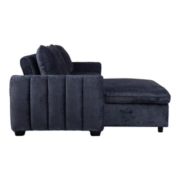 Klevor Vendbar L-formet Hjørnesovesofa 132x198 cm med Oppbevaring i Stoff - Blå - Møbler - Sofaer - Sovesofaer