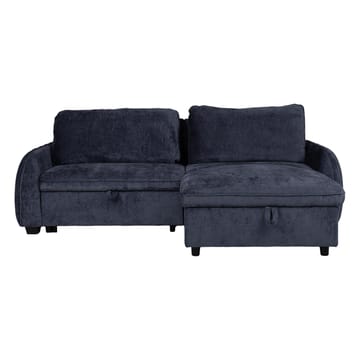 Klevor Vendbar L-formet Hjørnesovesofa 132x198 cm med Oppbevaring i Stoff - Blå - Møbler - Sofaer - Sovesofaer
