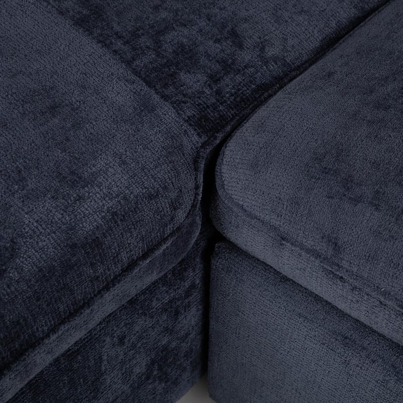 Klevor Vendbar L-formet Hjørnesovesofa 132x198 cm med Oppbevaring i Stoff - Blå - Møbler - Sofaer - Sovesofaer