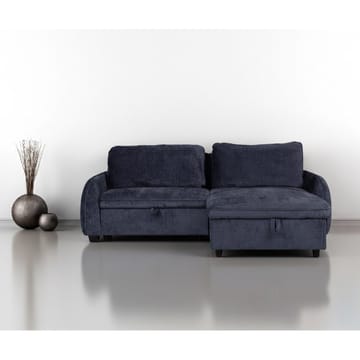 Klevor Vendbar L-formet Hjørnesovesofa 132x198 cm med Oppbevaring i Stoff - Blå - Møbler - Sofaer - Sovesofaer