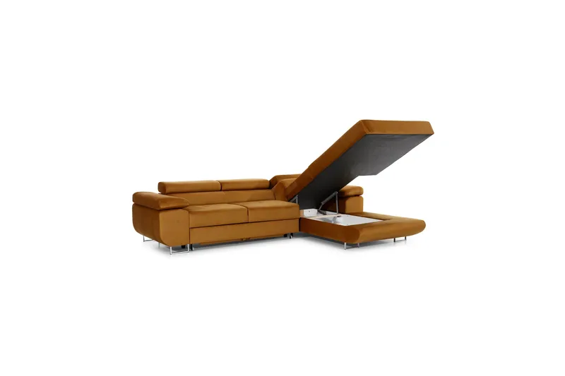 Klinka Sovesofa med Divan Høyre - Beige/Brun - Møbler - Sofaer - Sovesofaer