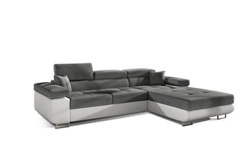 Klinka Sovesofa med Divan Høyre - Grå/Hvit - Møbler - Sofaer - Sovesofaer - Sovesofa divan