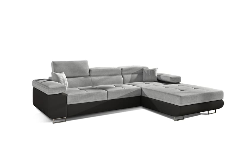 Klinka Sovesofa med Divan Høyre - Grå/Svart - Møbler - Sofaer - Sovesofaer
