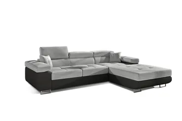 Klinka Sovesofa med Divan Høyre - Grå/Svart - Møbler - Sofaer - Sovesofaer