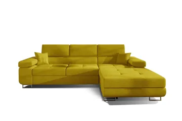 Klinka Sovesofa med Divan Høyre - Gul - Møbler - Sofaer - Sovesofaer