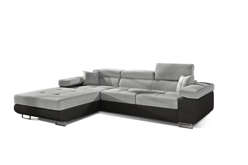 Klinka Sovesofa med Divan Venstre - Grå/Svart - Møbler - Sofaer - Sovesofaer