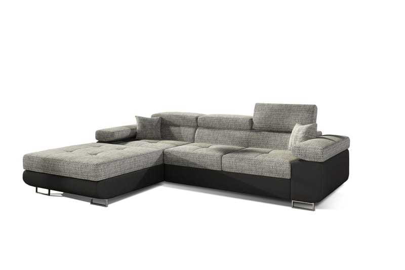 Klinka Sovesofa med Divan Venstre - Grå/Svart - Møbler - Sofaer - Sovesofaer