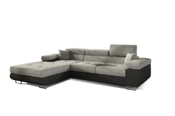 Klinka Sovesofa med Divan Venstre - Grå/Svart - Møbler - Sofaer - Sovesofaer