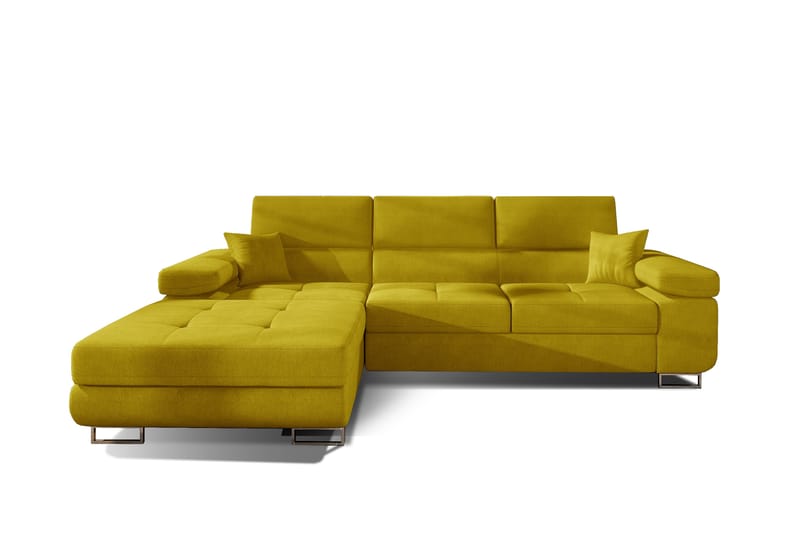 Klinka Sovesofa med Divan Venstre - Gul - Sovesofaer - 4 seters sovesofa