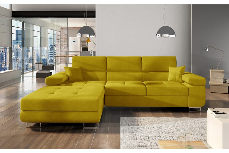 Klinka Sovesofa med Divan Venstre - Gul - Møbler - Sofaer - Sovesofaer