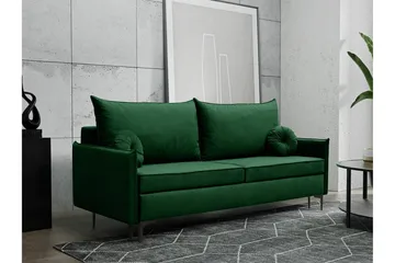 Knocklong 2-seter Sovesofa 140x200 cm med Oppbevaring i Fløyel - Grønn - Møbler - Sofaer - Sovesofaer