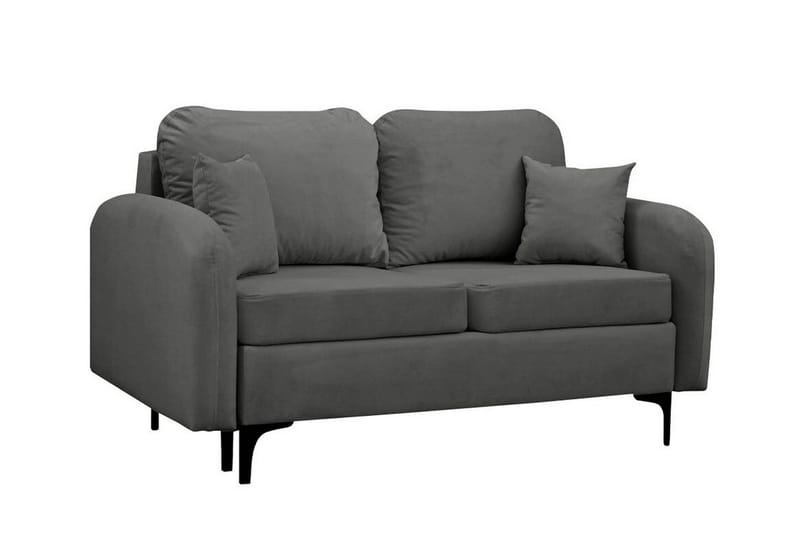 Knocklong 2-seter Sovesofa med Rundede Armlener i Fløyel, Grå