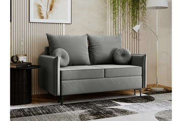 Knocklong 2-seters Sovesofa 129x140 cm med Oppbevaring i Stoff - Grå - Møbler - Sofaer - Sovesofaer
