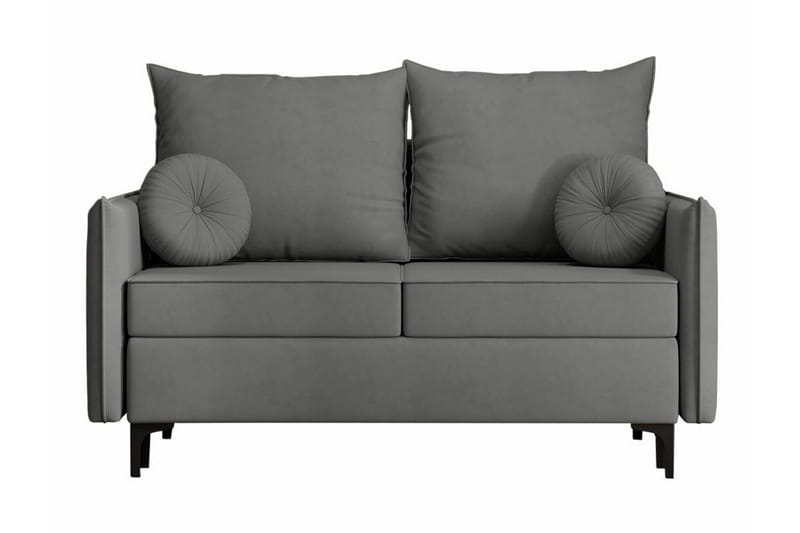 Knocklong 2-seters Sovesofa 129x140 cm med Oppbevaring i Stoff, Grå
