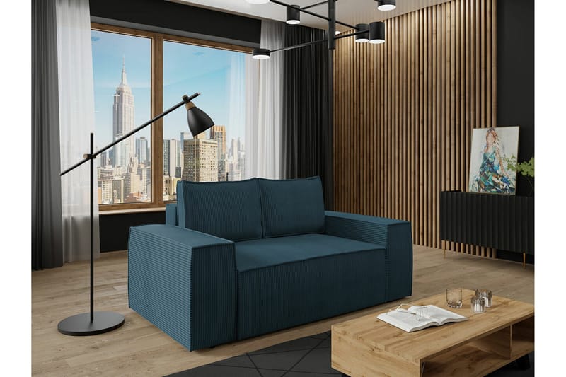 Knocklong 2-seters Sovesofa - Blå - Møbler - Sofaer - Sovesofaer