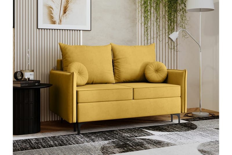 Knocklong 2-seters Sovesofa - Gul - Møbler - Sofaer - Sovesofaer