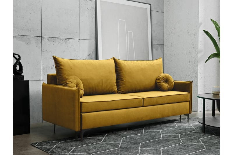 Knocklong 2-seters Sovesofa - Gul - Møbler - Sofaer - Sovesofaer