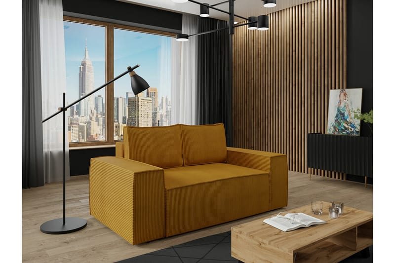 Knocklong 2-seters Sovesofa - Gul - Møbler - Sofaer - Sovesofaer